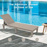 Outdoor Chaise Lounge Chair – 5-Position Adjustable Backrest, Waterproof Resin Wicker Sun Lounger for Pool, Patio - Photo 7