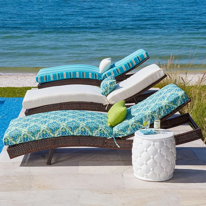 BrylaneHome 84" Outdoor Chaise Lounge Cushion - Carolina - Photo 5