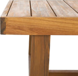 SAFAVIEH Outdoor Collection Duncan Natural Brown Slatted Top Solid Wood Coffee Table - Photo 9