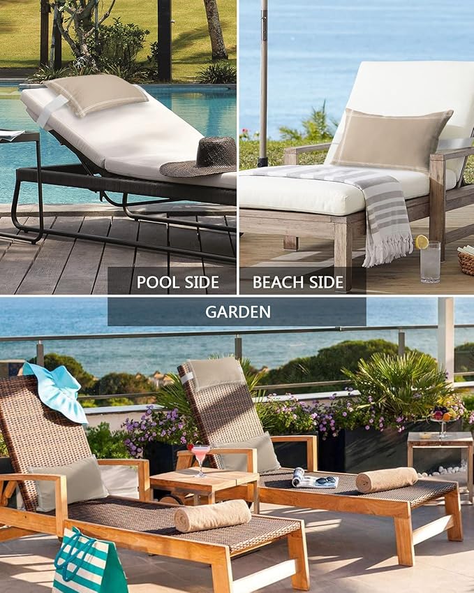 T&H XHome Outdoor Pillow for Chaise Lounge Chair - Photo 6