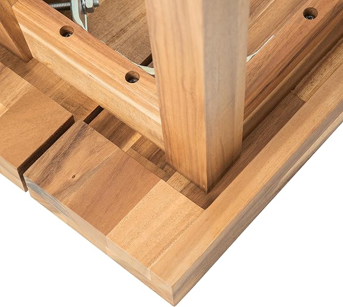Solid Wood Bench - Minimalist Design, Acacia Wood Construction, Light Natural Color, Versatile for Entryway, Living Room, Bedroom & Outdoors, Easy Assembly & Weather-Resistant