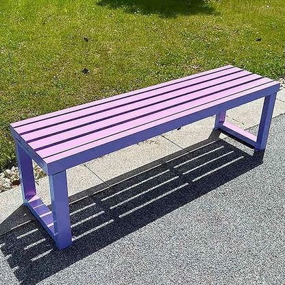 Outdoor Metal Garden Bench - Weatherproof Park Bench for Lawn, Patio, and Yard - Supports up to 800 Pounds, 47 Inch Length
