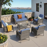 HOOOWOOO Patio Furniture Set, 6 Pieces Outdoor Conversation Set - Photo 1