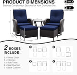 Joyside Wicker Patio Furniture Set, 5 Piece Outdoor Furniture Set with Thickened Cushions, High Back, Deep Seating - Photo 2