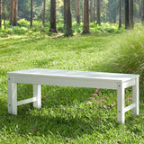 Psilvam Outdoor Bench, Two Person Poly Lumber Porch Bench, Weatherproof Garden Bench That Never Rot and Fade - Photo 6