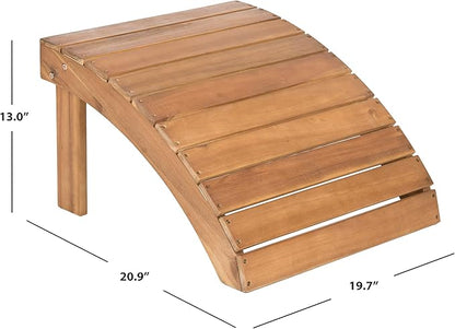 Safavieh Patio Collection Hampton Adirondack Acacia Wood Ottoman