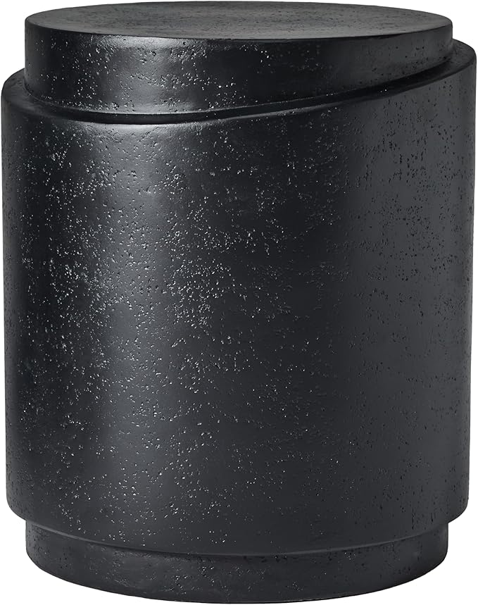 Christopher Knight Home Jarvan 18.7" H Cylindrical MGO Outdoor Side Table, Patio Decorative Small End Table - Photo 5