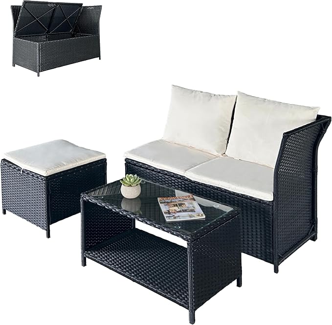 GIANGSUNNY 4 Patio Furniture Set with Storage - Photo 1