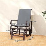 Outsunny Outdoor Glider Chair Set of 2 - Photo 3