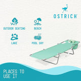 Ostrich Chaise Lounge Outdoor Portable Folding 4 Position Recliner Chair for Beach, Patio, Camp - Photo 4