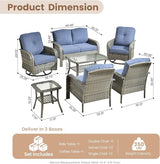 HOOOWOOO Patio Furniture Set, 7 Pieces Outdoor Conversation Set - Photo 7
