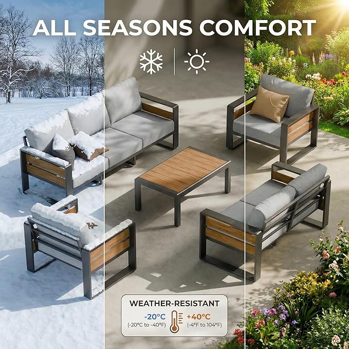 ZANDOR Aluminum Outdoor Patio Furniture Set - Photo 9