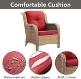 Rilyson Patio Furniture Chairs Outdoor Chair - 2 Piece Wicker Rattan Chairs Set with High Back and Deep Seating for - Photo 5