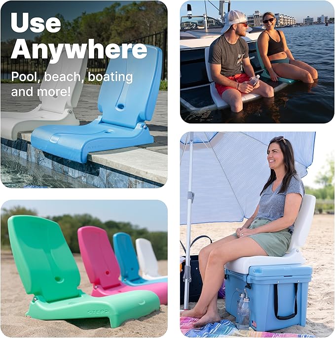 Step2 Vero Pool Lounger and Folding Adult Flip Seat Bundle, Outdoor/Indoor Waterproof Patio Furniture - Photo 5
