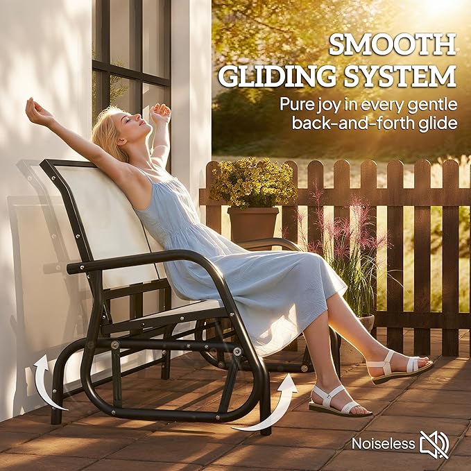 Outsunny 2-Person Outdoor Glider Bench - Photo 4