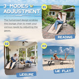 Devoko Lounge Beach Chair for Adults, Outdoor Sun Tanning Chair - Photo 5