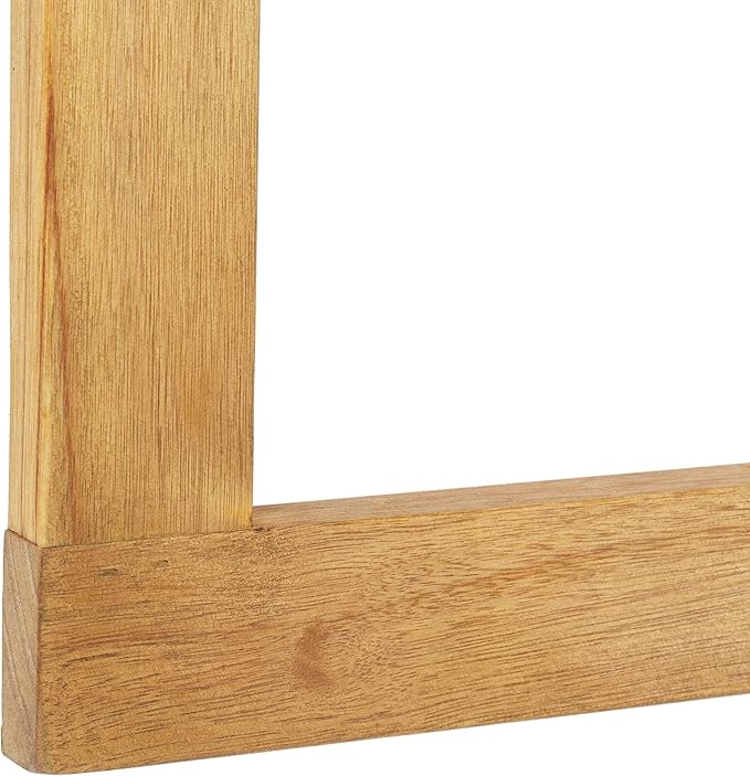 Safavieh PAT7045A Outdoor Collection Owens Natural teak wood Balcony Hanging Half Table