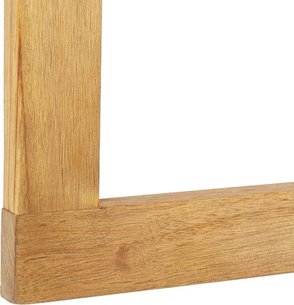 Safavieh PAT7045A Outdoor Collection Owens Natural teak wood Balcony Hanging Half Table