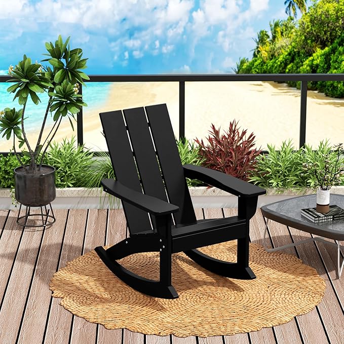 Costaelm Outdoor Adirondack Chair, All Weather Resistant Lawn Chairs Balcony Chair and Fire Pit Chairs - Photo 8
