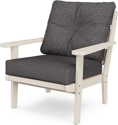 POLYWOOD® Lakeside Deep Seating Chair, Sand/Ash Charcoal