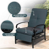 SUNCROWN Outdoor Recliner Chairs Patio Adjustable Relaxing Chair Outdoor Metal Furniture Chair with Thick Cushion and - Photo 3