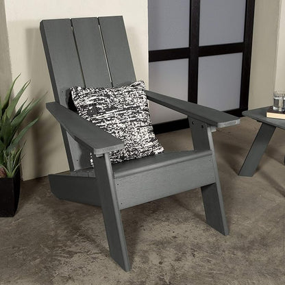 Highwood Italica Modern Adirondack 3pc Set, Coastal Teak