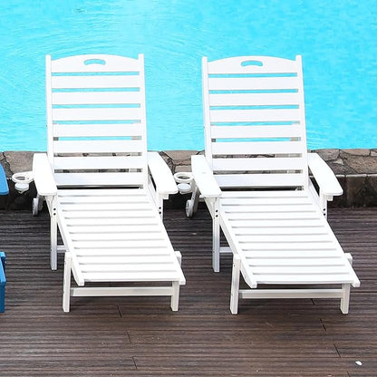 Outdoor Chaise Lounge Chair with Adjustable Backrest and Heavy-Duty Support for Ultimate Relaxation