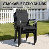 Patio Chairs Set of 4, Outdoor Dining Chairs Set of 4 - Photo 4