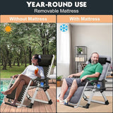 MOPHOTO Zero Gravity Chair, Outdoor Padded Lounge Chair with Side Table, Zero Gravity Recliner Chair - Photo 5
