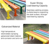 FQWYNMZ Outdoor Metal Garden Bench, 2-3 Person All-Weather Garden Bench, Weatherproof Backless Park Benches, for Garden - Photo 3
