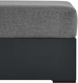 Modway Tahoe Aluminum Ottoman in Gray Charcoal with Weather-Resistant Cushion-Ideal as Outdoor Footstool - Photo 6