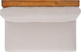 SAFAVIEH Outdoor Patio Furniture Collection Lynn Natural & Light Grey Solid Wood Sofa (PAT7329B) - Photo 6