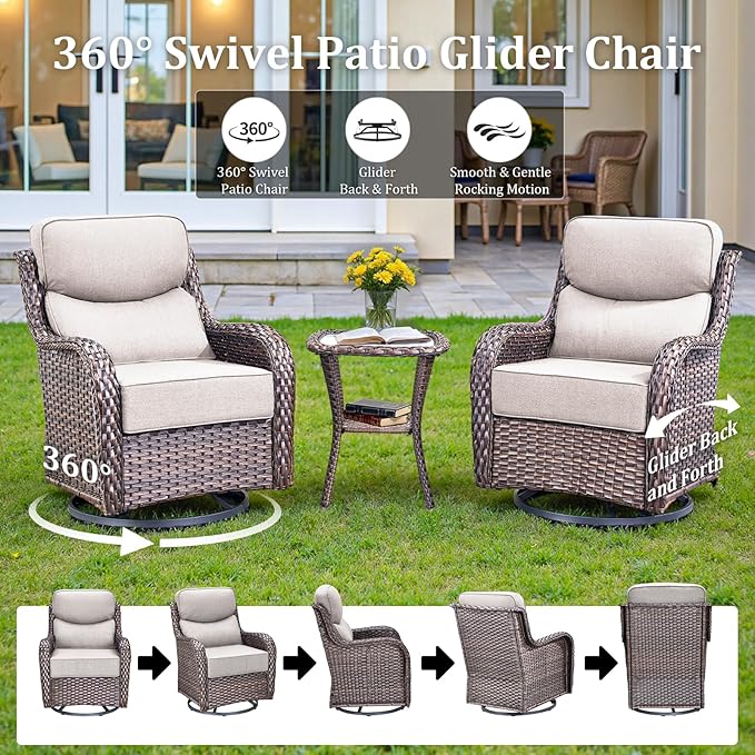 Luxury Patio Furniture Set with 42.5" Fire Pit Table - Photo 4