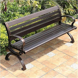 Outdoor Garden Bench Garden Bench Outdoor Park Terrace Bench Metal Garden Bench Courtyard Decorative Bench for Porch - Photo 1