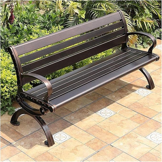 Outdoor Garden Bench Garden Bench Outdoor Park Terrace Bench Metal Garden Bench Courtyard Decorative Bench for Porch,Lawn,Yard