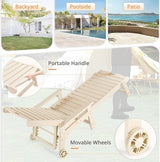 LUE BONA HDPS Chaise Lounge Chair Set of 2, Outdoor Pool Lounge Chairs with Adjustable Backrest - Photo 4