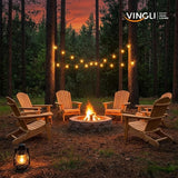 VINGLI Folding Adirondack Chair, Wood Adirondack Chairs for Outdoor, Foldable Fire Pit Chairs for Patio, BBQ, Porch - Photo 8