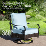 Sophia & William Patio Furniture Set, 4 Piece Metal Outdoor Conversation Set with 3-Seater Outdoor Couch - Photo 4