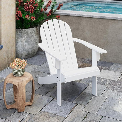 Giantex Acacia Wood Adirondack Chair Set of 2, Outdoor Fire Pit Chair with 105° Inclined Seat, High Backrest, 4" Wide Armrests, Patio Lounge Chair for Outside, Lawn, Backyard, Garden, Deck, Porch
