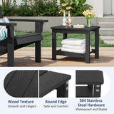 18" Outdoor Side Table, 2-Tier Patio Side Table, Weather Resistant, Easy Assembled - Photo 5