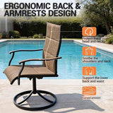 Patio Swivel Chairs Set of 2, Outdoor Dining Chairs High Back - Photo 4