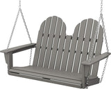 POLYWOOD Vineyard 4-Foot Porch Swing, Heavy Duty HDPE Outdoor Hanging Swing with Chains - Photo 1