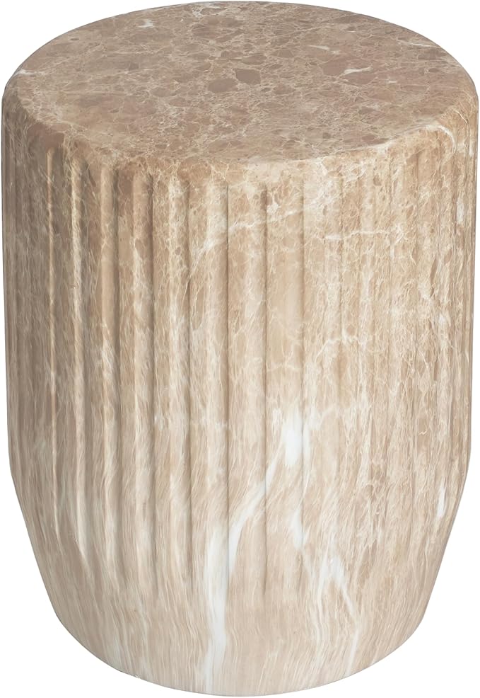 Christopher Knight Home Jayme Outdoor Cylinder Side Table, Lightweight Concrete End Table - Photo 7