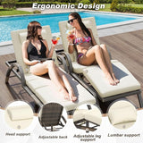 MEISSALIVVE Outdoor Lounge Chairs Set of 4, Patio Chaise Loungers with Adjustable 5-Position & Leg Support - Photo 3
