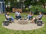 LUE BONA HDPS Adirondack Chairs Set of 4, Long-Lasting All-Season Outdoor Patio Chairs, Hidden Cup Holder, 350 LBS - Photo 5
