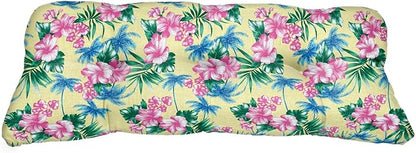 BrylaneHome Tufted Bench Cushion - 45.5" L x 19" W x 3" H- Patio & Outdoor - Water, Stain & Fade Resistant - Banana Island