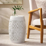 Christopher Knight Home Ruby Outdoor 12" Iron Side Table, White - Photo 4