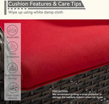 3 Piece Patio Furniture Set, 2-Seater Loveseat and 2 Swivel Glider Chairs Outdoors - Photo 6