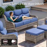 Luxury High Back Patio Furniture Set with 6-Inch Thick Cushions - Photo 7