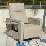 Upgraded Outdoor Recliner Chair, Reclining Patio Chairs with Adjustable Back up to 150°Lay Flat and Extended Footrest - Photo 1